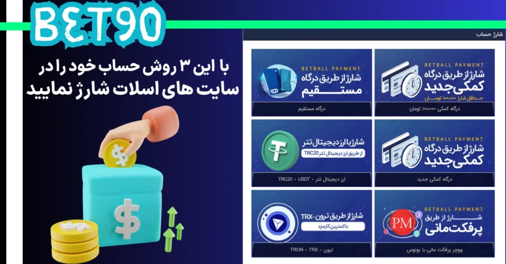 با این 3 روش حساب خود را در سایت های اسلات شارژ نمایید